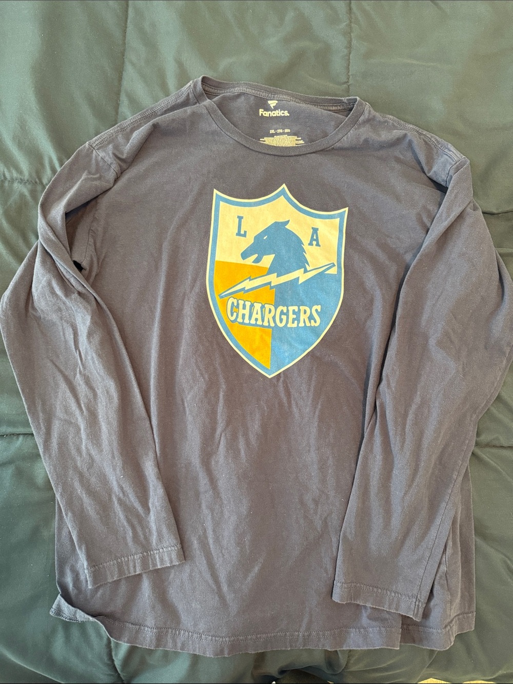 Fanatics Navy LA Chargers Long Sleeve Graphic Tee